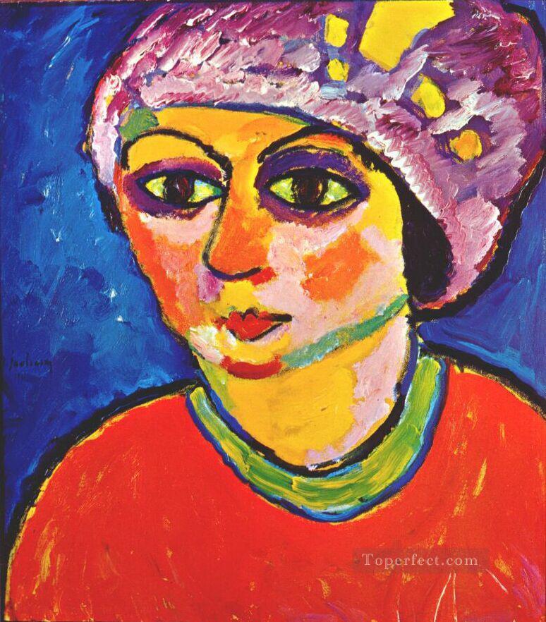 der violette turban 1911 Alexej von Jawlensky Expressionism Oil Paintings